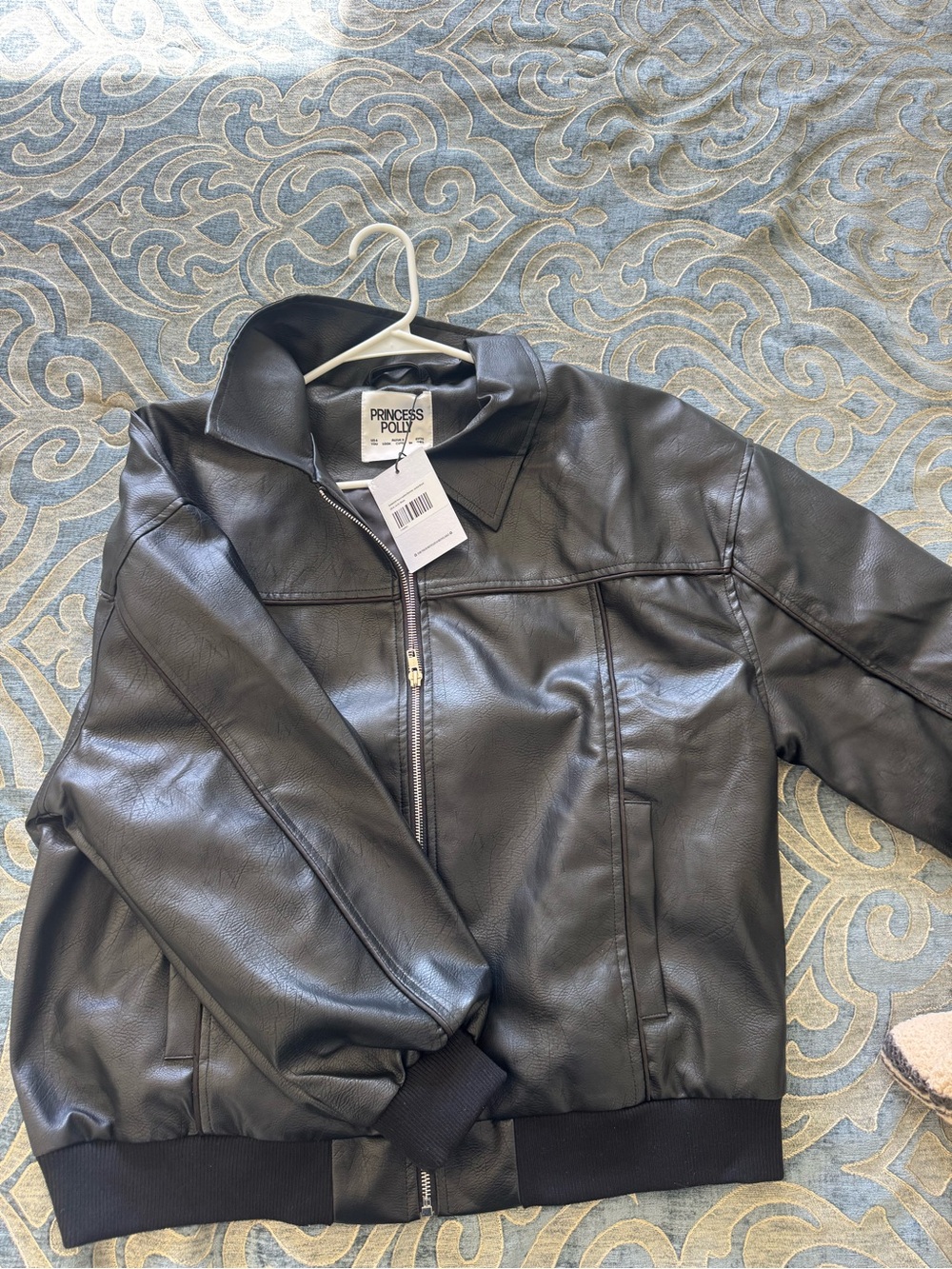 Princess Polly Black Faux Leather Jacket